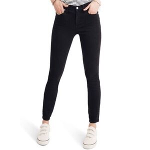 Madewell 9” High Rise Skinny Stretch Black Frost Jeans Womens 23 & 23Tall G1203